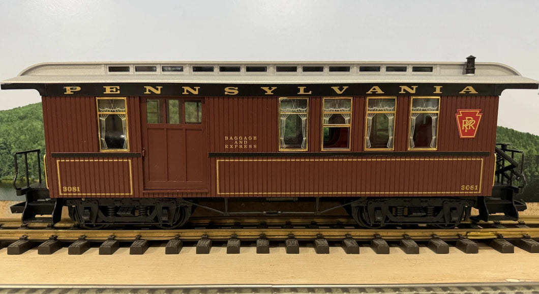G Scale - LGB 3281 Pennsylvania Old Tyme Baggage Express Car #3081 G10907
