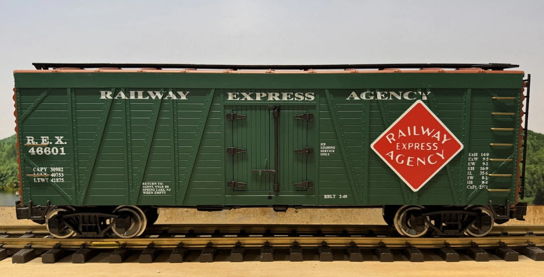 G - Aristocraft (REA) Railway Express Agency 40' Wood Boxcar REX46601 G12316