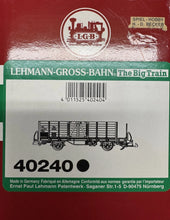 Load image into Gallery viewer, G Scale - LGB 40240 The Big Train Gondola Car G11325
