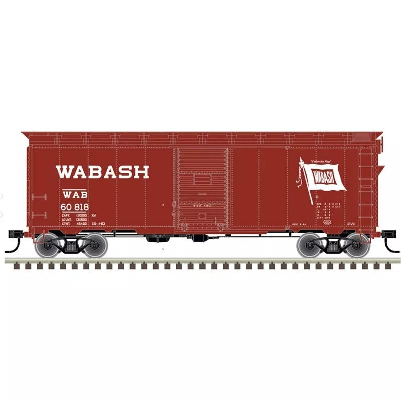 HO Scale - Atlas 20006259 WABASH 1937 AAR 40' Boxcar Kit WAB60818 HO7001