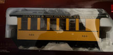 Load image into Gallery viewer, G Scale - PIKO 38610 Denver &amp; Rio Grande Western Passenger Coach #320 G8391
