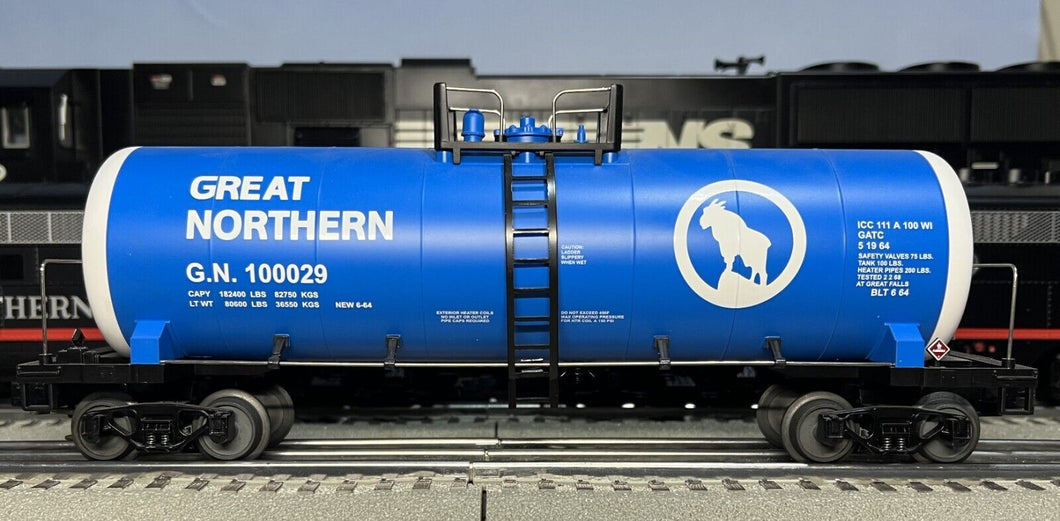 O Scale- MTH Premier 20-96027 Great Northern Single Dome Tank Car GN100029 O9604