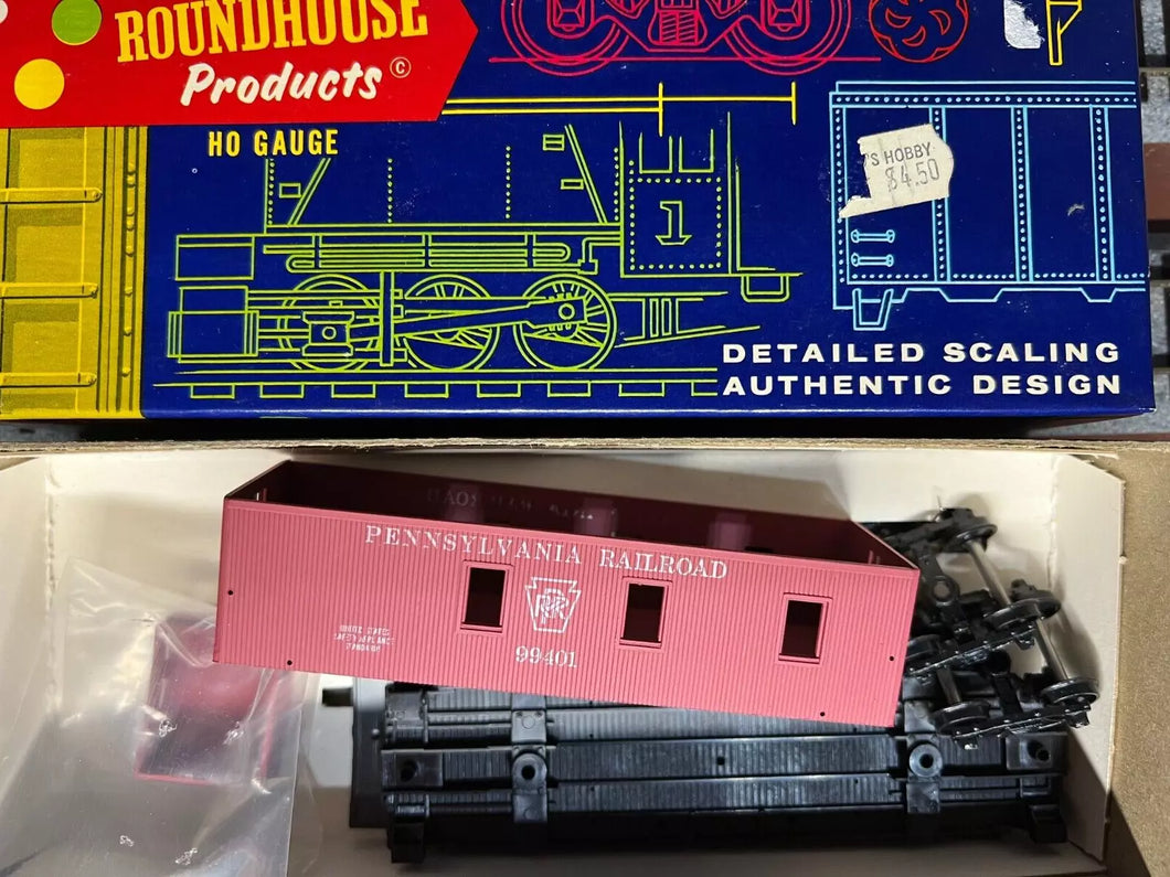 HO Scale - Roundhouse Pennsylvania Woodside Caboose PRR99401 HO7483