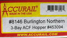 Load image into Gallery viewer, HO-Accurail 8146 Burlington Northern 3-Bay ACF Centerflow Hopper BN453094 HO8481
