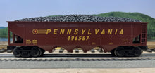 Load image into Gallery viewer, O Scale - MTH Railking 30-75573 Pennsylvania 4-Bay Hopper w/ Load #496587 O11159
