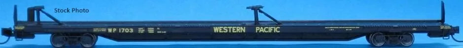 N Scale - Trainworx 28521-12 Western Pacific 85' Flatcar WP1123 N11117