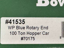 Load image into Gallery viewer, HO Scale- Bowser 41535 Western Pacific 100 Ton Rotary End Hopper WP70175 HO11594
