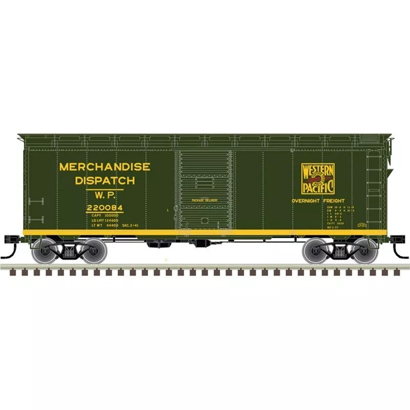 HO Scale- Atlas 20006263 Western Pacific 1937 AAR 40' Boxcar Kit WP220194 HO6999
