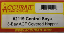 Load image into Gallery viewer, HO Scale - Accurail 2119 Central Soya 3-Bay ACF Hopper Kit CSYX13576 HO10812
