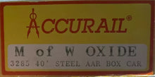 Load image into Gallery viewer, HO Scale - AccuRail 3285 M of W 40&#39; AAR Steel Boxcar MW3280 HO7426
