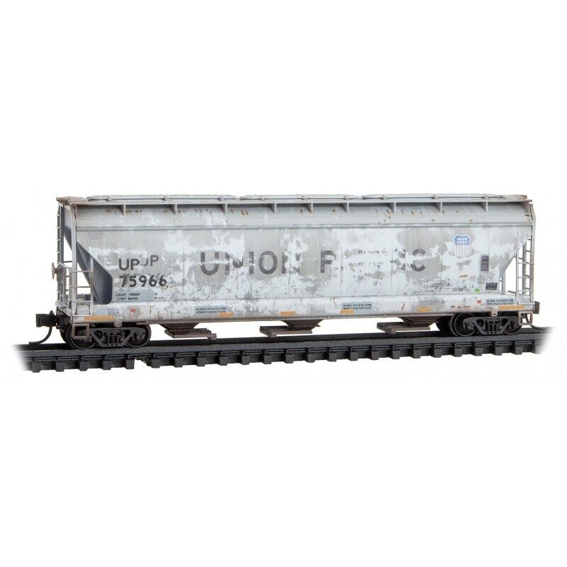 N - MTL 09444351 Union Pacific 3-Bay Covered Hopper (Weathered) UP75966 N9531