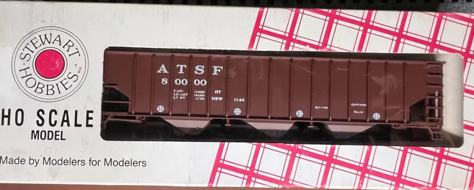 HO Scale - Stewart Hobbies 10004 Santa Fe 14 Panel 3-Bay Hopper ATSF80000 HO7149