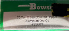 Load image into Gallery viewer, HO - Bowser Aluminum Ore Company 70 Ton 2-Bay Covered Hopper SHPX25228 HO7203
