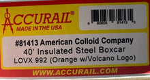 Load image into Gallery viewer, HO Scale-AccuRail 81413 American Colloid Company 40&#39; Steel Boxcar LOVX992 HO7119
