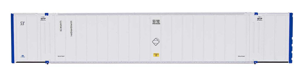 HO - Intermountain 30654-03 CSX Transportation 53' Hyundai Container - Late Roof (2) HO8376