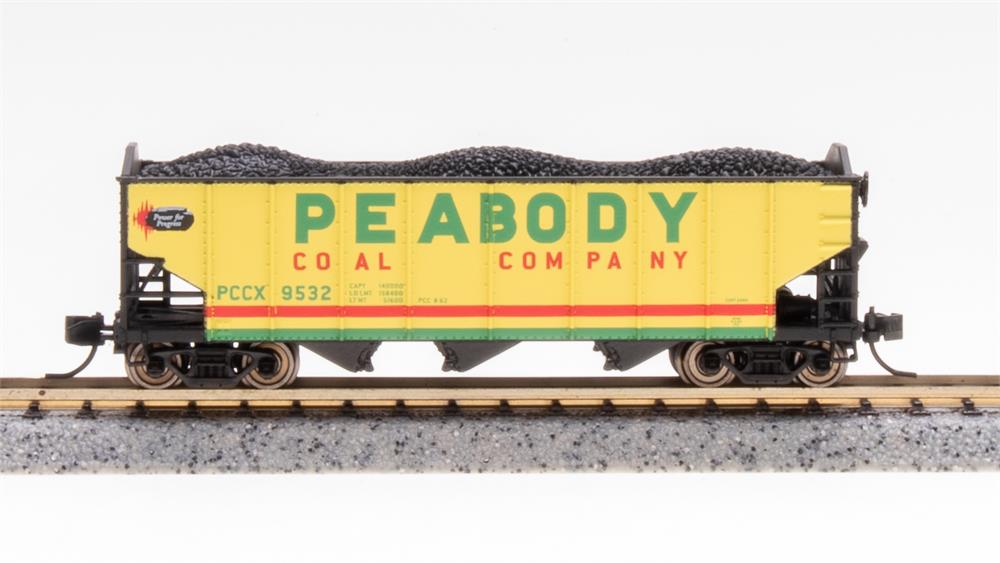 N Scale - Broadway Limited BLI7163 Peabody Coal 3-Bay Hopper PCCX9532 N6974