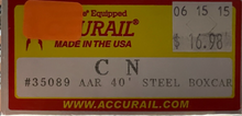 Load image into Gallery viewer, HO Scale - AccuRail 35089 Canadian National AAR40&#39; Steel Boxcar CN486183 HO7687
