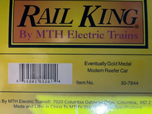 Load image into Gallery viewer, O Scale - MTH RailKing 30-7844 Gold Medal Flour Modern Reefer Car WAS1892 O7758
