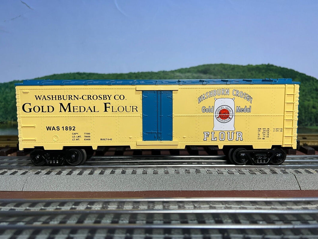 O Scale - MTH RailKing 30-7844 Gold Medal Flour Modern Reefer Car WAS1892 O7758