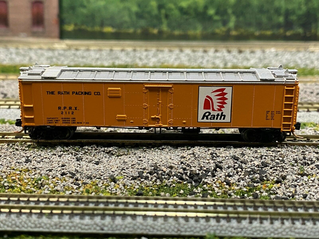 N Scale - Athearn 11696 Rath Packing 50' Ice Bunker Reefer RPRX2112 N5243
