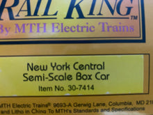 Load image into Gallery viewer, O Scale- MTH RailKing 30-7414 New York Central Single Door Boxcar P&amp;E 4503 O2578
