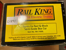Load image into Gallery viewer, O Scale - MTH RailKing MT-7406L Santa Fe Single Door Boxcar ATSF 37625 O1891
