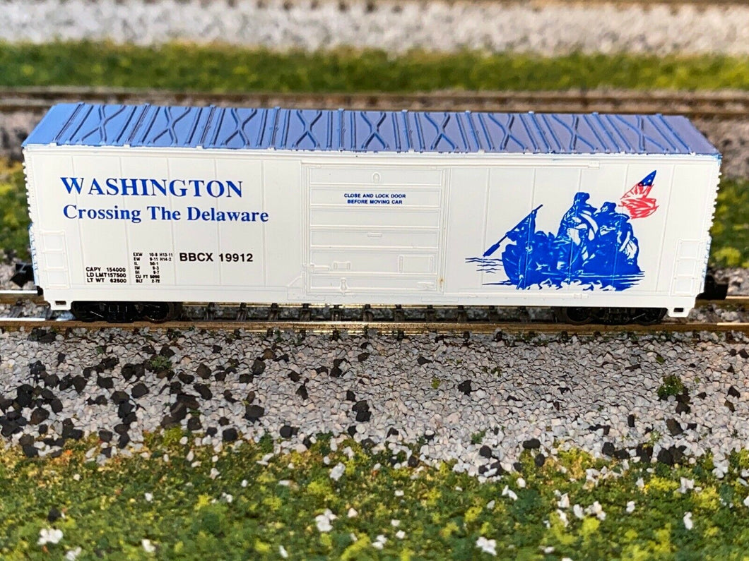 N Scale - Bev-Bel 22002 Washington Crossing the Delaware 50' Boxcar BBCX 19912 N1388