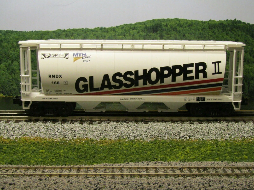 O Scale - MTH Premier 20-97442 Glasshopper II 3 Bay Cylindrical Hopper RNDX 166 O1490