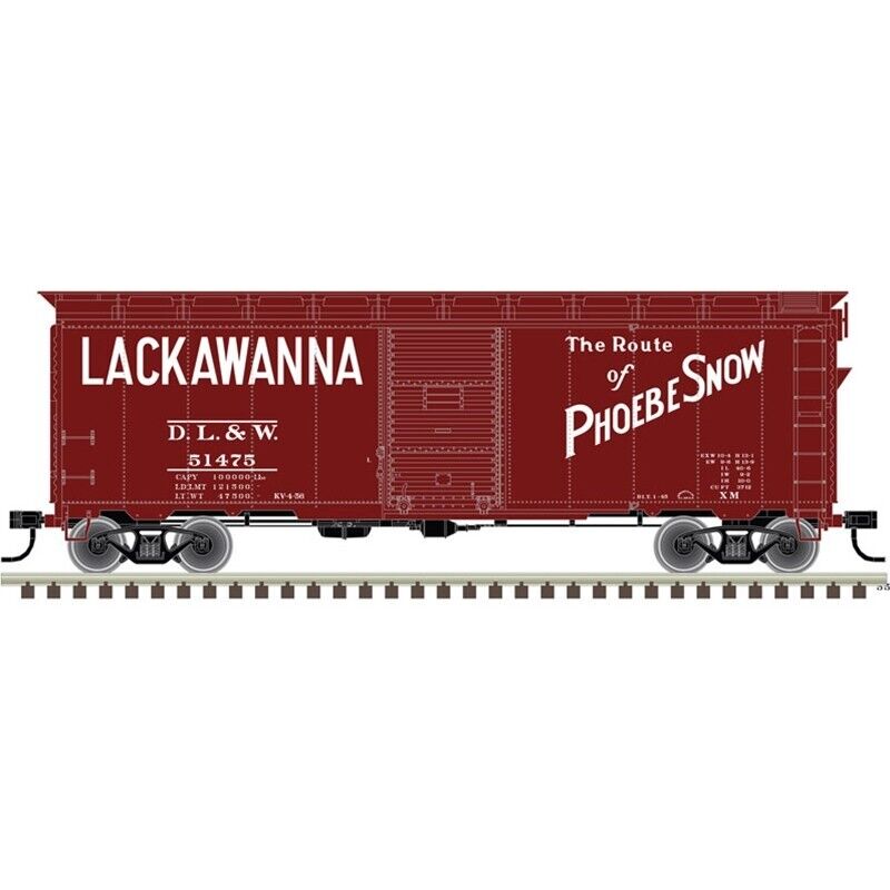 HO Scale - Atlas 20006239 Lackawanna 1937 AAR 40' Boxcar Kit #51500 HO6938