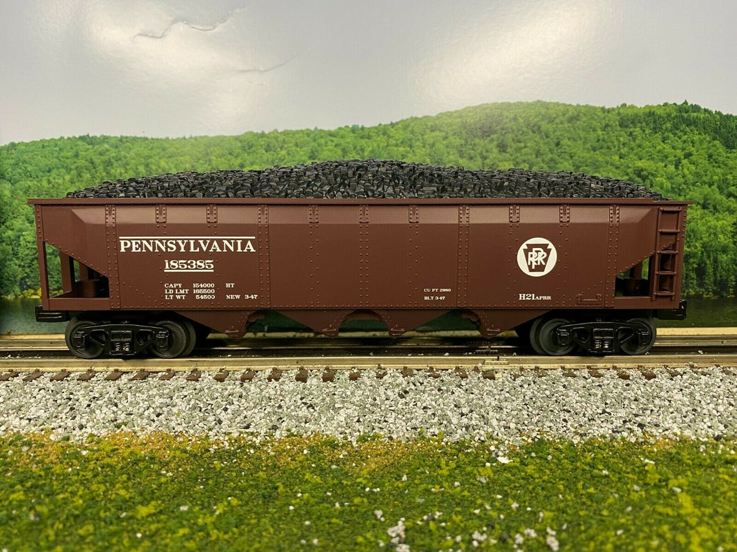 O Scale - MTH RailKing 30-75191 Pennsylvania Hopper w/ Coal Load 185385 O5023