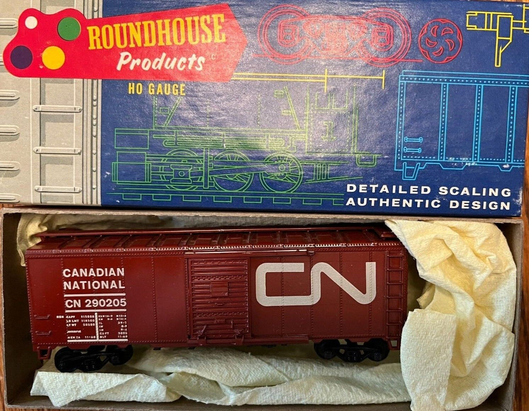 HO Scale - Roundhouse 1066 Canadian National 40' Boxcar CN290205 HO6751