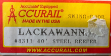 Load image into Gallery viewer, HO Scale - Accurail 8311 Lackawanna 40&#39; Steel Reefer MDT12084 HO6878
